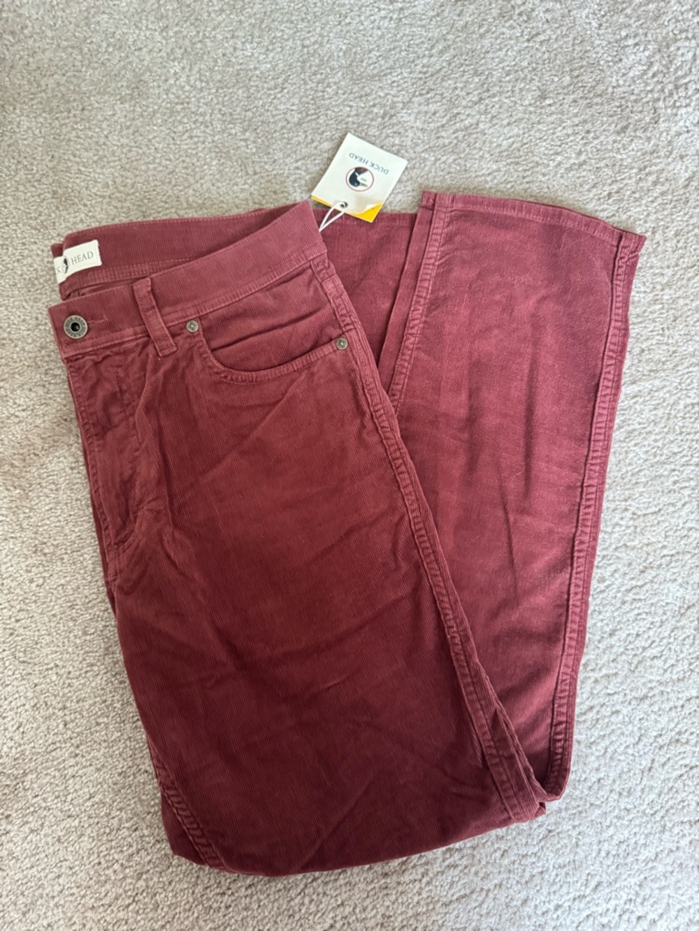 Men’s Duck Head Corduroy  Pants in Deep Wine